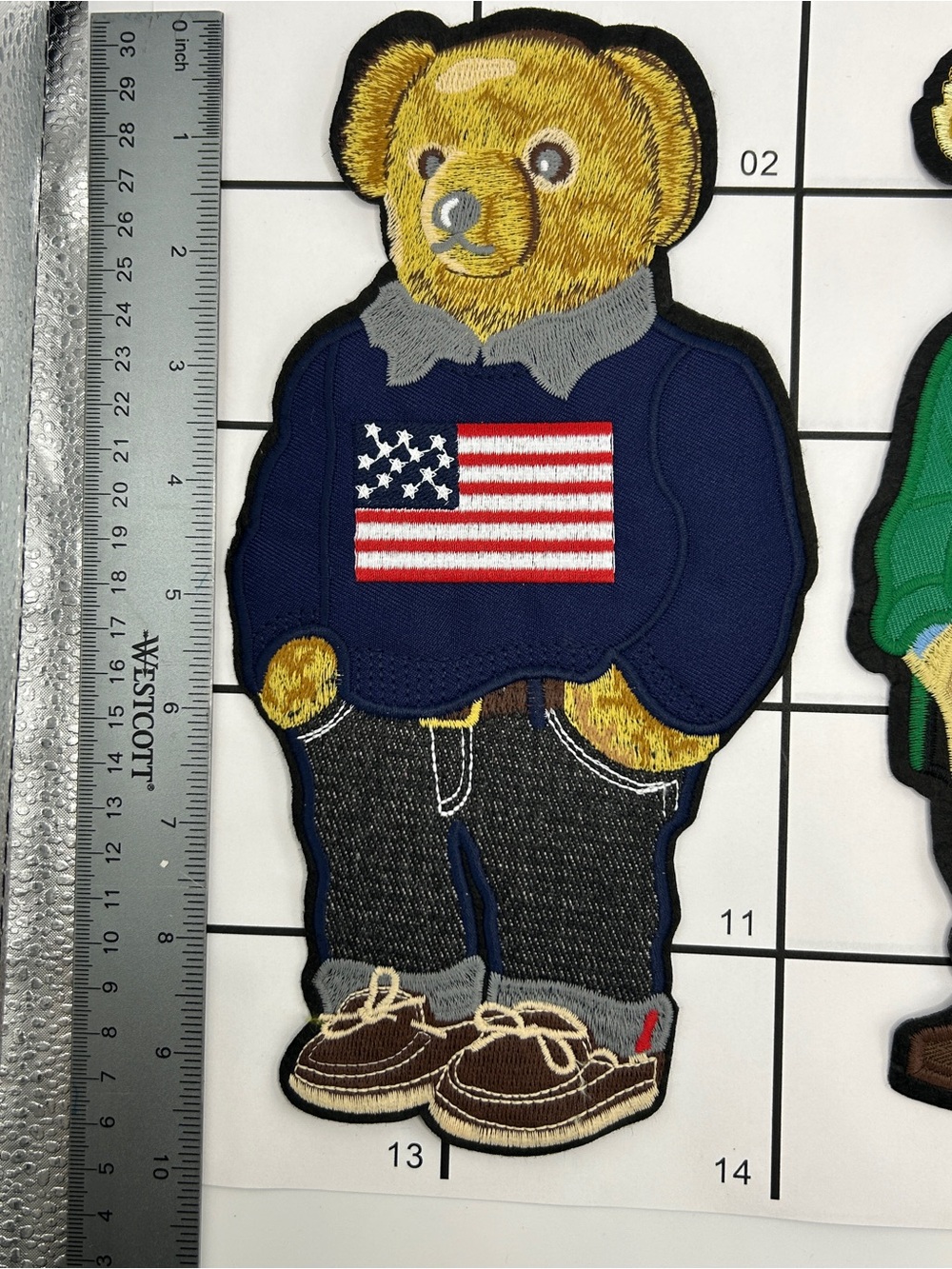 Ralph Lauren  Bear Patch Sweater Collage - Navy, Green, Black, Tan Sew on - Picture 3 of 5